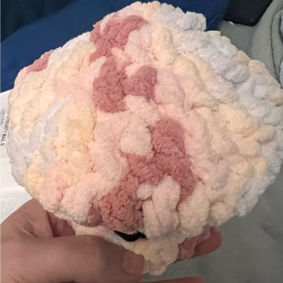 Handmade Fidget Popup Crocheted Mushroom made in Baby Blanket Yarn So Soft - Picture 2 of 5